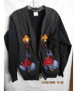 Pannill Black Jacket With Indian Women Front and Back Large - $69.72 CAD