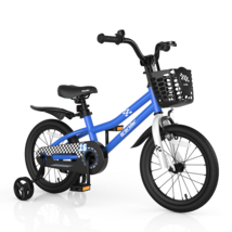 16 Inch Kids Bike with Removable Training Wheels-Navy - Color: Navy - £117.48 GBP
