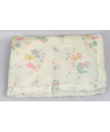 Vintage Nylon Quilted Baby Blanket Animals Crib Ruffle Quilt Pastel 43x3... - $657.34 MXN