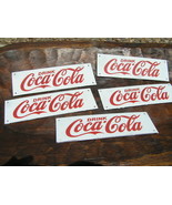FIVE Drink Coca Cola Porcelain small Coke plaque s bz - £74.26 GBP