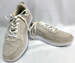 Vionic Women&#39;s Delmar Remi Size 7.5 Sneakers Lace Up Tennis Shoes Beige Tan - $44.99
