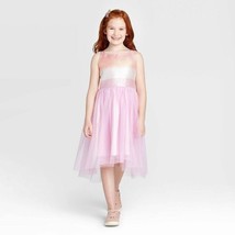 CAT &amp; JACK Dress Girls Large Lilac Sparkle Sleeveless kids Long Ombre shimmer - £20.13 GBP