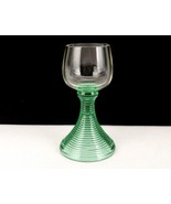 Beehive Brandy Snifter, Green Ribbed Cone Base, 3-4 oz, Vintage Romer Glass - £15.37 GBP