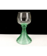 Beehive Brandy Snifter, Green Ribbed Cone Base, 3-4 oz, Vintage Romer Glass - $26.82 CAD