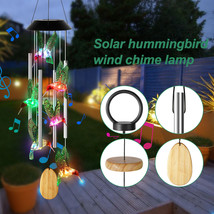 Hummingbird Solar Wind Chimes Outdoor Large LED Color Changing Garden Home Decor - £21.22 GBP