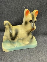 Vintage 5 1/2” Tall Carnival Chalkware Scotty Dog 1930&#39;s - £13.18 GBP