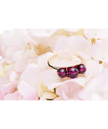 Garnet engagement ring / Yellow gold ring / Alternative engagement / Gar... - $575.77 CAD