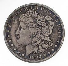 1892-S Plateado Morgan Dólar En Fina Estado, MB En Ropa, Anverso Arañazos - £95.60 GBP