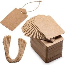 400pcs Premium Gift Tags Double-Sided Paper Price Tags with 400Root Natural Jute - £31.47 GBP
