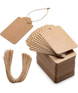 400pcs Premium Gift Tags Double-Sided Paper Price Tags with 400Root Natu... - £31.13 GBP