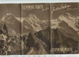Schynige Platte Bahn Interlaken Railway Brochure Switzerland - $17.82