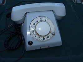 Vintage Soviet Ussr  Telephone Rotary Dial  Ta  68 Light Grey Color - £35.21 GBP