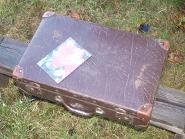 SOVIET RUSSIAN USSR ANTIQUE LUGGAGE TRAVEL BAG  ABOUT 1940 - £51.29 GBP