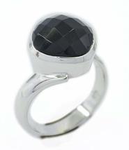 Gemstones 925 Sterling Silver Splendid Genuine Black Ring, Black Onyx Black Gems - £12.65 GBP