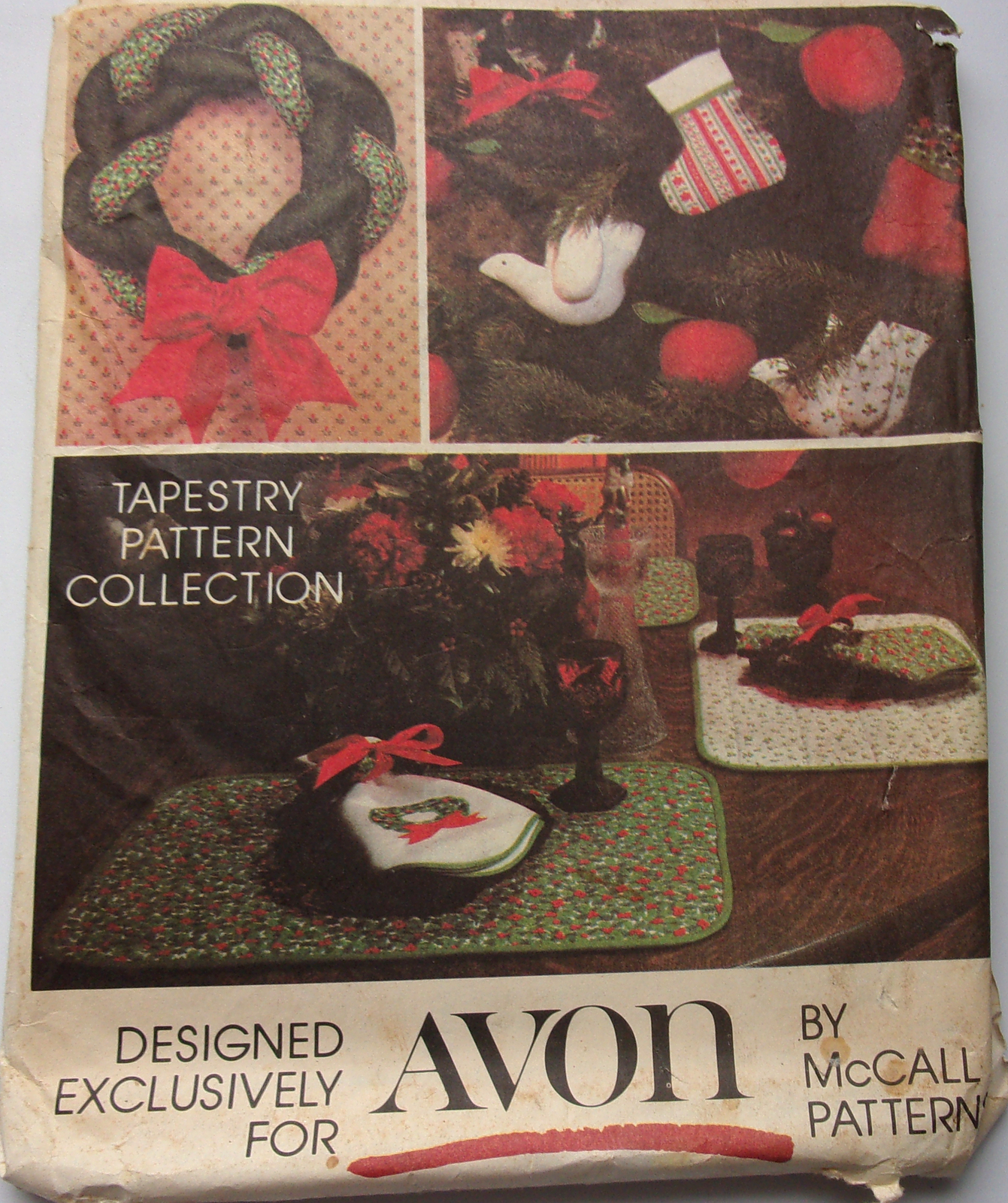 McCall Avon Tapestry Pattern Christmas Collection Holiday Craft Designs Uncut   - $4.99