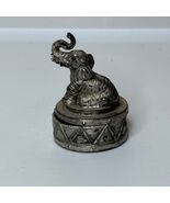 Vintage Metal Pewter Elephant Trinket Box Jewelry Ring Holder Made in Ta... - $30.00