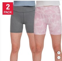 Tuff Girls Boys Biker Shorts Pink Gray 2-PK UPF 50+ Quick Dry Pocket Bre... - $627.05 MXN