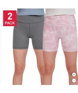 Tuff Girls Boys Biker Shorts Pink Gray 2-PK UPF 50+ Quick Dry Pocket Bre... - $45.01 CAD