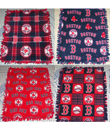 Boston Red Sox Fleece Baby Blanket Pet Dog Hand Tied Size About 30&quot; x 24... - £33.79 GBP