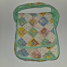VTG Cabbage Patch Kids CPK Quilted Cloth Diaper Bag 1983 Green Yellow READ - $11.83