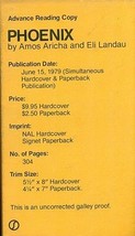 PHOENIX by Amos Aricha &amp; Eli Landau (1979) Signet Advance Reading Copy pb - £7.81 GBP