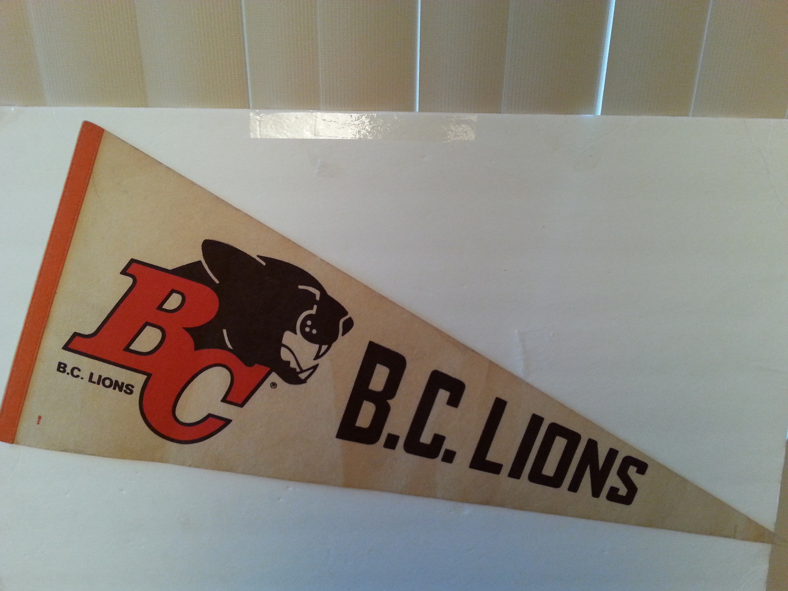 BC Lions Pennant (Vintage) -  From 1970s - Rare - £37.65 GBP