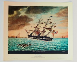 The White Squall by James I. Evans Hoffmann-La Roche Lithograph Schooner Print - £15.88 GBP