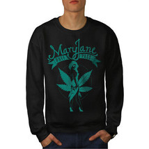 Wellcoda Mary Cool Puff Pass Mens Sweatshirt, Weed Casual Pullover Jumper - £24.11 GBP+