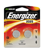 NEW 2 pcs Energizer CR 2025 Lithium Coin Cell 3V Batteries ECR2025 2025BP-2 - £1.81 GBP