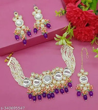 Latest Kundan Traditional Gold Plated Jewelry Set Wedding Bridal Jewelry Set - £7.77 GBP