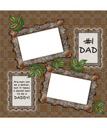 No. 1 Dad for Father&#39;s Day ~ Digital Scrapbooking Quick Page - £2.37 GBP