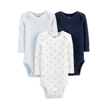 3 Pack - Carter&#39;s Child of Mine Baby Boy Long Sleeve Bodysuits 3-6 Months - £7.83 GBP