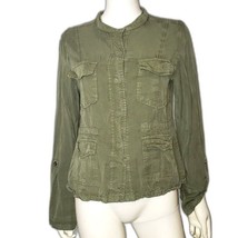 Anthropologie Sanctuary Military Safari Green Jacket Womens Size Large - £39.00 GBP