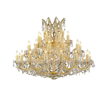 AM4800: Traditional Round Arms Maria Theresa Chandelier (20”-56” W) $1,8... - $1,825.00