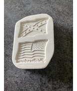 2 Flags Open Pour Ceramic Mold  - $3.50