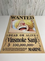 Wanted Dead Or Alive Vinsmoke Sanji Marine Anime Poster One Piece Manga Series - £15.45 GBP