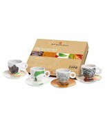 ILLY Art Collection - Sustain Art 2 Espresso - 4 Cappuccino Cups Gift Se... - £234.90 GBP