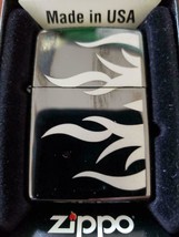 Rare Retired Polished Flames Zippo Lighter - $28.45