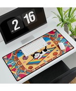 Colorful Cat Desk Mat, Cute Beach Vibe For Cat Lovers, Office Decor, Gam... - $28.07 CAD