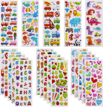 3D Stickers for Kids Toddlers 550+ Vivid Puffy Kids Stickers 24 Differen... - £8.32 GBP
