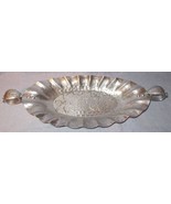 World Hand Forged Hammered Aluminum Grape Pattern Two Handled Tray 17 x ... - $9.95