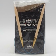Addi Knitting Needle Circular Natura Bamboo Blue Cord 24&quot; US Size 11 - $29.21