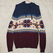 American Eagle Men Hoodie Sweater Medium Pullover Long Sleeve Aztec Southwest - $34.60