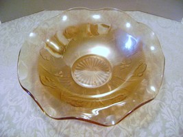 Jeanette Carnival Glass Iris Herringbone Marigold Bowl - £7.84 GBP