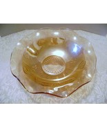 Jeanette Carnival Glass Iris Herringbone Marigold Bowl - £7.99 GBP
