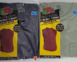 Fruit of the Loom Muscle T Shirt Tee Lot of 2 Large Blue Green NEW NOS V... - £19.97 GBP