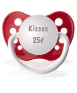 Kisses 25¢ Pacifier for Baby - Valentine&#39;s Day Gift - Red - Unisex - NUK... - £10.21 GBP