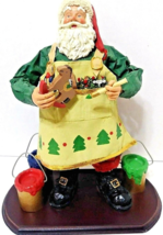 Vintage Toy Painting Santa Claus 10&quot; Tall 1996 - $19.62