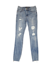 Express High Rise Stretch Performance Distressed Ripped Skinny Jeans - £11.96 GBP