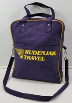 M) Vintage Rudenjak Travel Promotional Croatia Blue Canvas Hand Shoulder Bag - £19.77 GBP